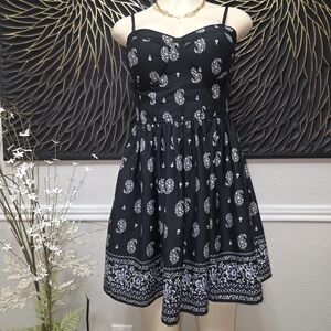Band of Gypsies Black and White Floral Mini Dress